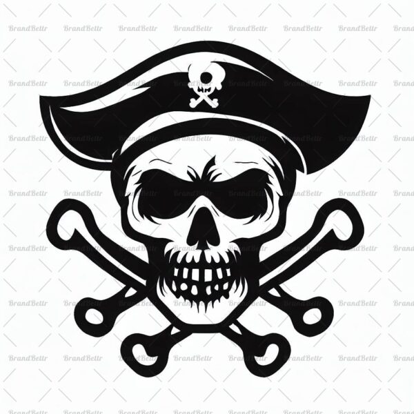 Piratenschädel und gekreuzte Knochen